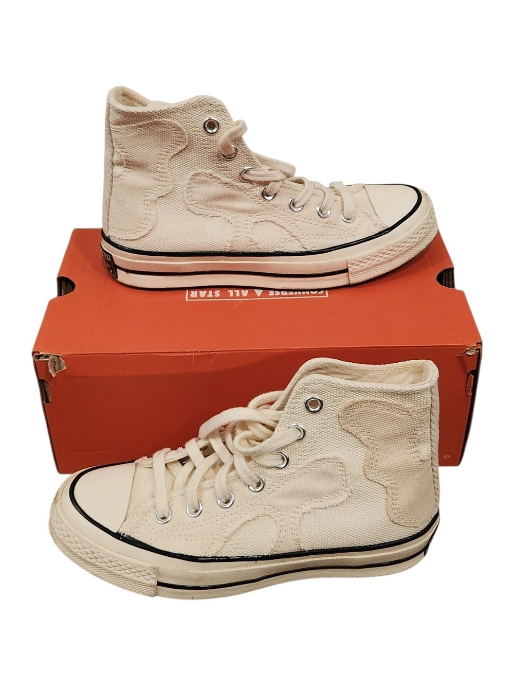Converse Chuck 70 High Top Textured Tonal Camo Canvas Sneakers Off White Sz 5 - Picture 2 of 12